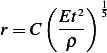      (   2) 15
r = C  Et-
        ρ
