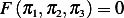 F (π1,π2,π3)= 0  