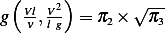  ( Vl-V2)       √ --
g  ν ,l g = π2×  π3   