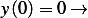 y(0)= 0 → 