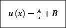 |--------------|
|       A      |
| u(x)=  x + B |
----------------
