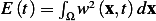       ∫   2
E(t)=  Ω w (x,t)dx  