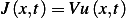 J(x,t) = Vu(x,t)  