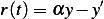             ′
r (t)= αy − y
