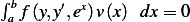 ∫
 ba f(y,y′,ex)v(x) dx= 0  