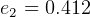 e2 = 0.412  