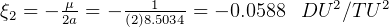       μ-    ---1---               2    2
ξ2 = - 2a = -(2)8.5034 = - 0.0588 DU ∕TU   