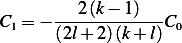          2(k− 1)
C1 = −-------------C0
      (2l+ 2)(k+ l)
